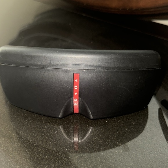 Black Prada Men’s Sunglasses with case; Like New, Very Little Wear - Picture 3 of 11